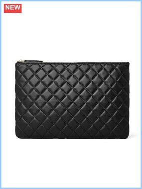 Oversized Quilted Leather Clutch Purse Evening Bag Large Envelope